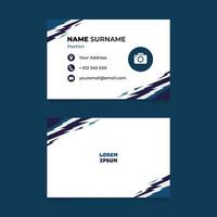 Name Card Design with Abstract Geometric Lightning Frame vector