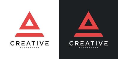 Abstract triangle shape logo design tempalte vector
