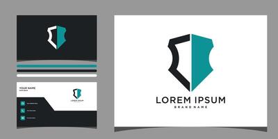 Shield logo design with modern shape vector