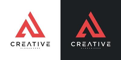 Abstract triangle shape logo design vector