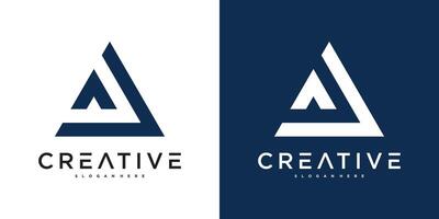 Abstract triangle shape logo designs vector