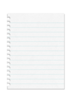 A notebook paper with texture paper on a Transparent background png