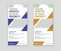 Modern rack card and DL flyer design templates for your business vector