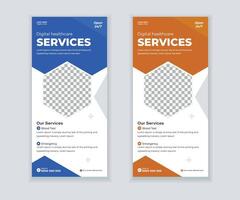 Clean Medical Promotion Set DL Card, Banner and Flyer Layout vector