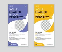 Modern rack card, banner, and DL flyer design templates for your business vector