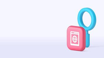 Internet information browsing website searching copy space banner template vector