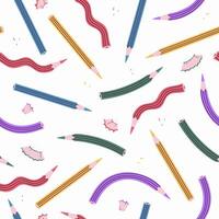 Seamless pattern with colored pencils. graphics vector