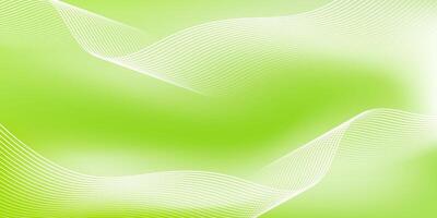 Abstract green gradient background with shining line wave. Minimalist background for banner, poster, cover, brochure, flyer, website vector