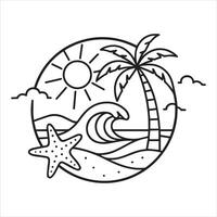 Hawaiian border Design vector