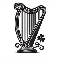 Celtic Harp Ornament vector