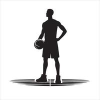 Grunge Basketball player vector