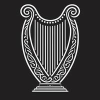Fantasy Celtic Harp vector