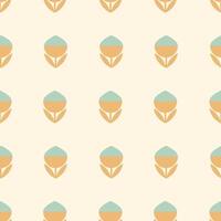 Geometric Floral Seamless Pattern. illustration. The symmetrical design blends soft pastel colors with a minimalist style, perfect for backgrounds and textiles. vector
