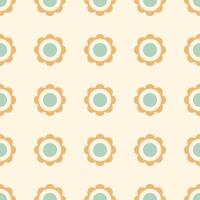 Seamless Floral Pattern with Retro Flower Design. Perfect for textiles, backgrounds, and creative projects. vector