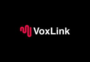 VoxLink Logo Minimalist Voice Chat App Icon with Sound Wave Design vector