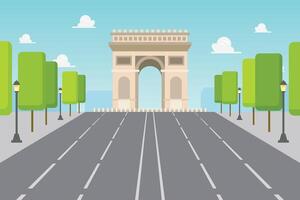 Arc de Triomphe in Paris vector