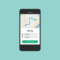 Car service application on smartphone vector