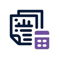 accounting duotone icon. Sleek and modern icon for websites, mobile apps, marketing materials, and corporate design. Fully scalable and ready to use. vector