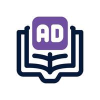 guideline book dual tone icon. Sleek and modern icon for websites and mobile apps. vector