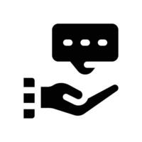 advice glyph icon. Strong and solid icon for websites and mobile apps. vector