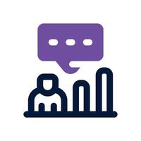 strategic consulting dual tone icon. Sleek and modern icon for websites and mobile apps. vector