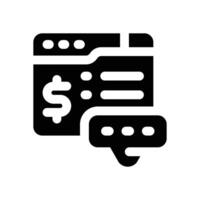 online chat glyph icon. Strong and solid icon for websites, mobile interfaces, presentations, and visual branding. High quality and easy to edit. vector