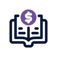 financial literacy dual tone icon. Sleek and modern icon for websites and mobile apps. vector