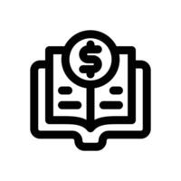 financial literacy line icon. Clean and minimalist icon for websites and mobile apps. vector
