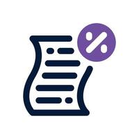 percentage duotone icon. Sleek and modern icon for websites, mobile apps, marketing materials, and corporate design. Fully scalable and ready to use. vector