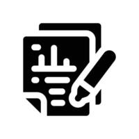 write glyph icon. Strong and solid icon for websites and mobile apps. vector