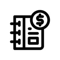 notepad line icon. Clean and minimalist icon for websites, mobile apps, presentations, and logos. Fully scalable and customizable for any project. vector
