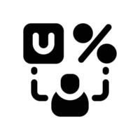 customer behavior glyph icon. Strong and solid icon for websites and mobile apps. vector