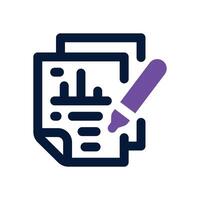 write dual tone icon. Sleek and modern icon for websites and mobile apps. vector