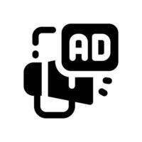 digital advertising glyph icon. Strong and solid icon for websites and mobile apps. vector
