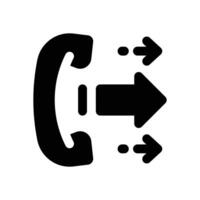 outgoing call glyph icon. Strong and solid icon for websites, mobile interfaces, presentations, and visual branding. High quality and easy to edit. vector