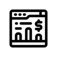 digital business line icon. Clean and minimalist icon for websites, mobile apps, presentations, and logos. Fully scalable and customizable for any project. vector