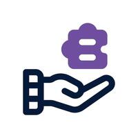 solution dual tone icon. Sleek and modern icon for websites and mobile apps. vector