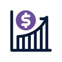 increase duotone icon. Sleek and modern icon for websites, mobile apps, marketing materials, and corporate design. Fully scalable and ready to use. vector