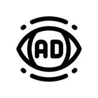 ads vision line icon. Clean and minimalist icon for websites and mobile apps. vector