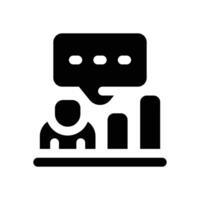 strategic consulting glyph icon. Strong and solid icon for websites and mobile apps. vector