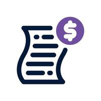bill duotone icon. Sleek and modern icon for websites, mobile apps, marketing materials, and corporate design. Fully scalable and ready to use. vector