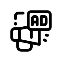 digital advertising line icon. Clean and minimalist icon for websites and mobile apps. vector