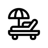 sunbed line icon. Clean and minimalist icon for websites and mobile apps. vector