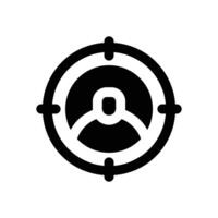 target audience glyph icon. Strong and solid icon for websites, mobile interfaces, presentations, and visual branding. High quality and easy to edit. vector