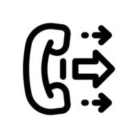 outgoing call line icon. Clean and minimalist icon for websites and mobile apps. vector