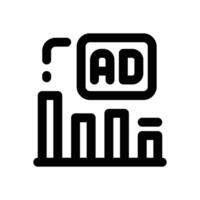 ads statistic line icon. Clean and minimalist icon for websites and mobile apps. vector