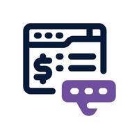 online chat duotone icon. Sleek and modern icon for websites, mobile apps, marketing materials, and corporate design. Fully scalable and ready to use. vector