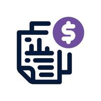 financial dual tone icon. Sleek and modern icon for websites and mobile apps. vector