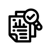 data research line icon. Clean and minimalist icon for websites and mobile apps. vector