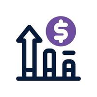 growth duotone icon. Sleek and modern icon for websites, mobile apps, marketing materials, and corporate design. Fully scalable and ready to use. vector
